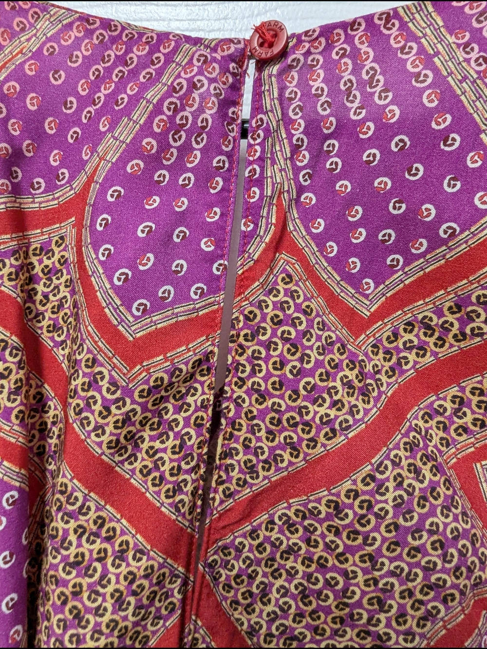 Farm Rio Vibrant Floral Boho Bodysuit in Red & Purple - Picture 9 of 9